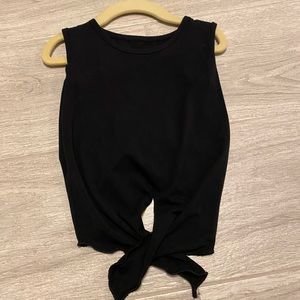 Black tank with front tie.